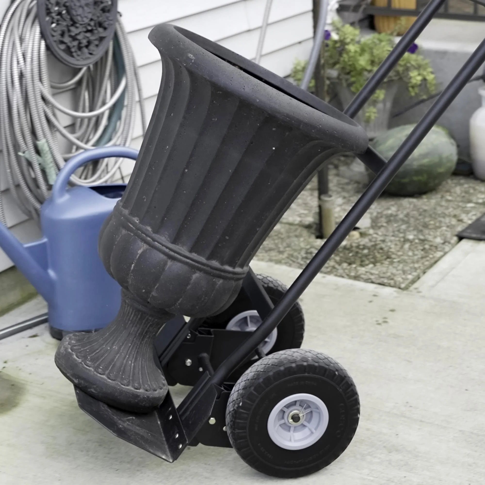 COSCO Load Assist Hand Truck with P Handle and Flat Free Wheels, 800lb capacity