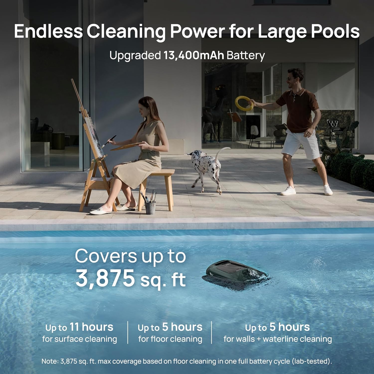 2026 Beatbot AquaSense 2 Pro Cordless Pool Vacuum Robot, Unmatched 5-in-1 Cleaning, Surface Parking, Skims Water Surface with APP Control, Water Clarification, for Pools up to 3,875 Sq.ft �� Emerald Green