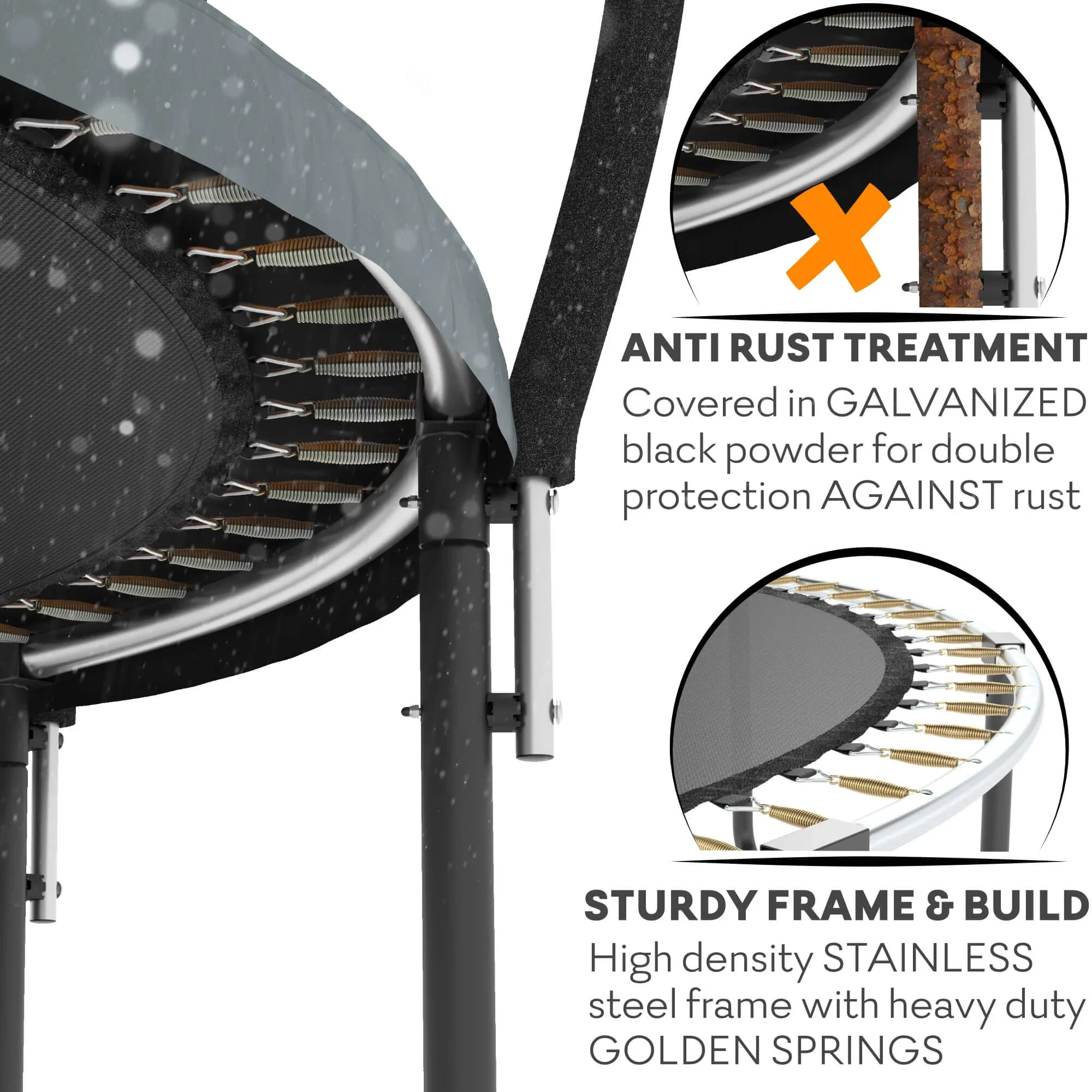 16FT Trampoline with Enclosure & Double Color Pad Cover
