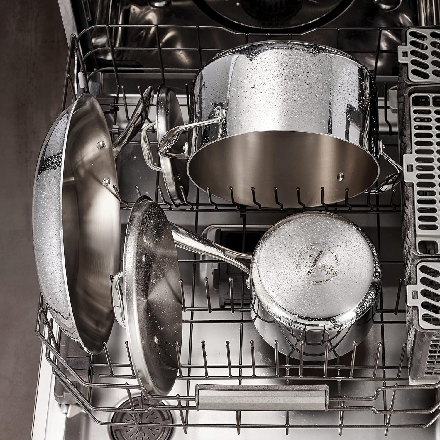 Tri-Ply Clad Stainless Steel 12-Piece Cookware Set