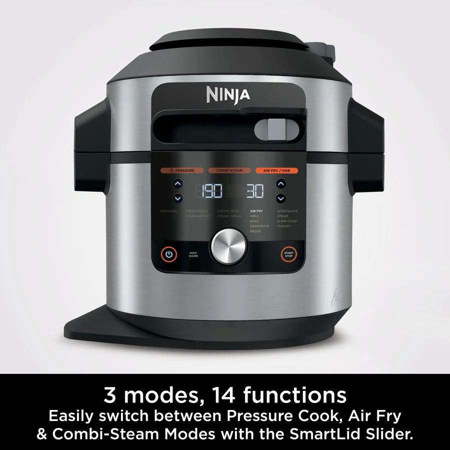 2026 Ninja Foodi SmartLid 14-in-1 7.5L Multi-Cooker with SteamCrisp Technology – Pressure Cooker, Air Fryer & Steamer in One