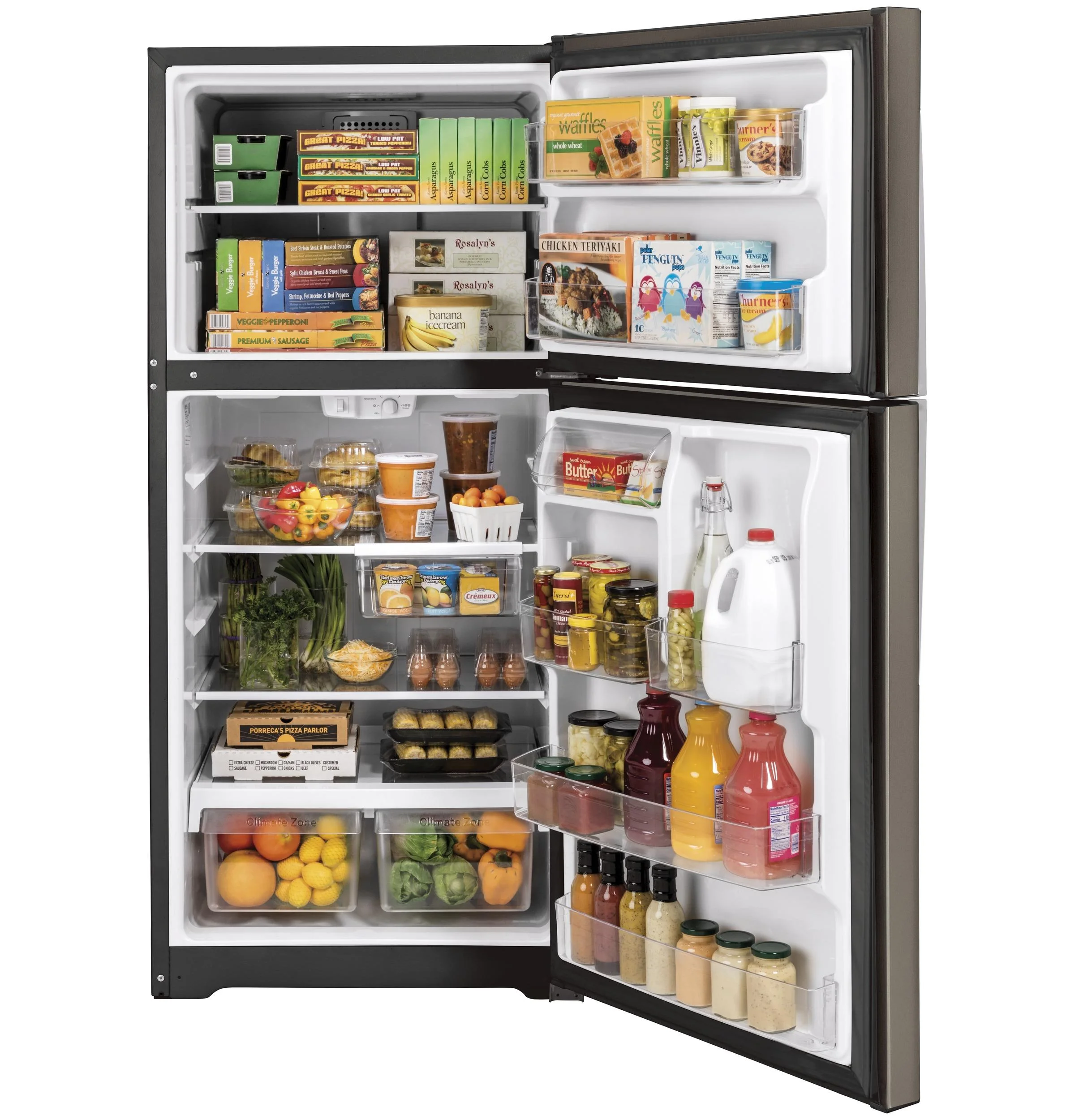 2026 GE GTS22KMNRES 21.9 Cu. Ft. Slate Top Freezer Refrigerator