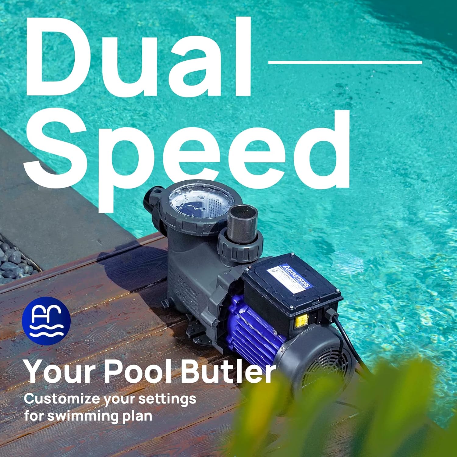 In/Above Ground Pool Pump, 2HP Single Speed, 8917 GPH