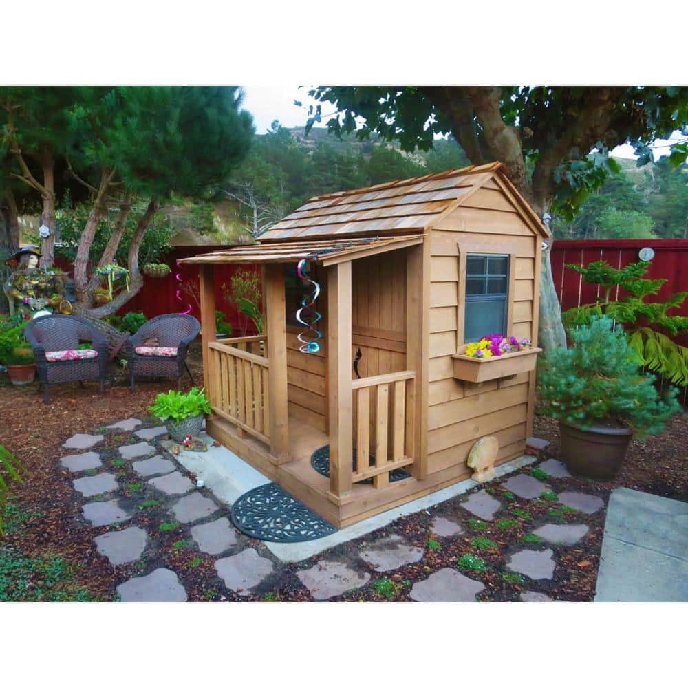 2026 Outdoor Living Today Little Squirt 6×6 ft. Cedar Playhouse with Windows and Dutch Door