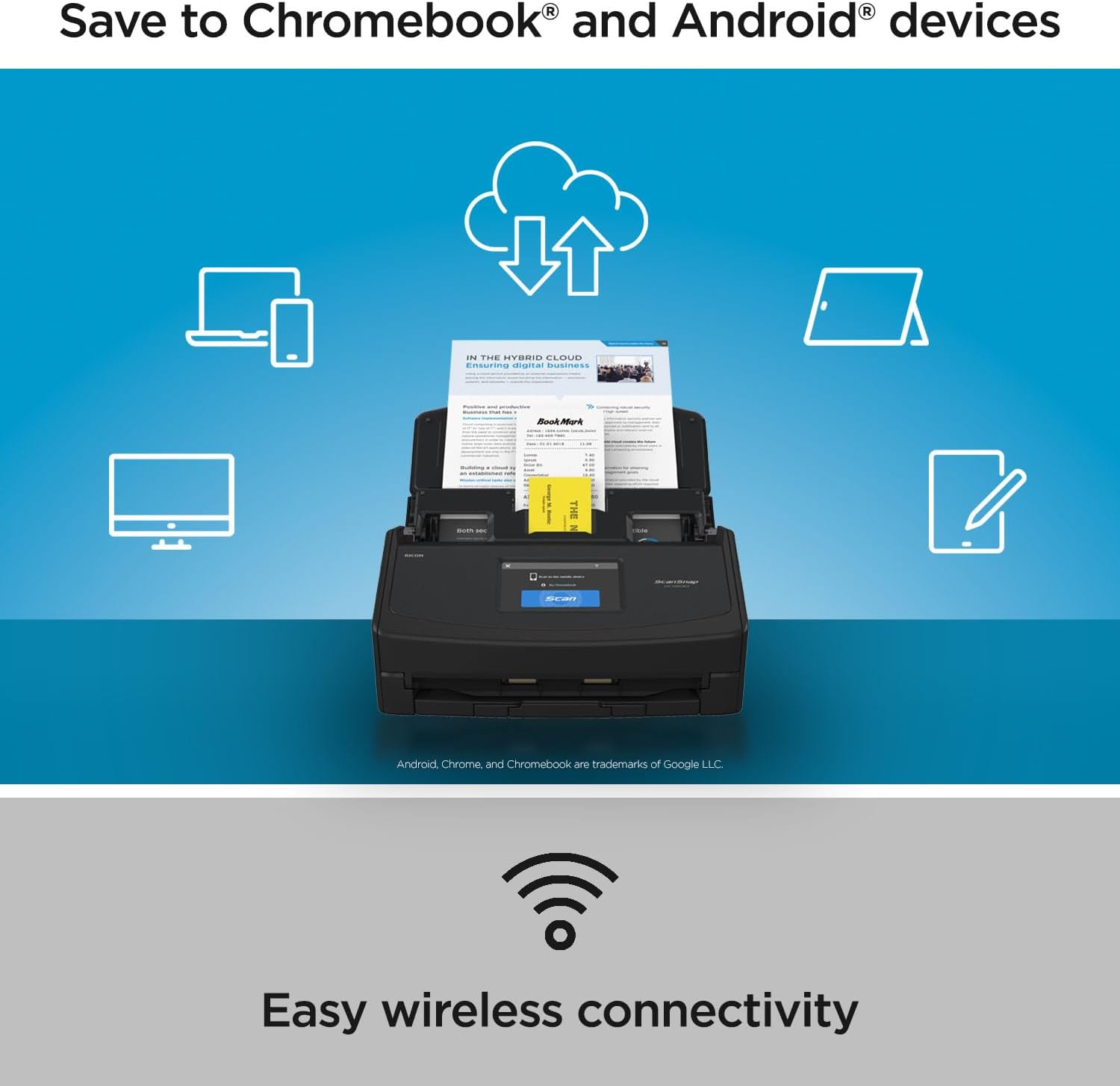 Ix1600 Wireless USB Document Scanner with Touchscreen
