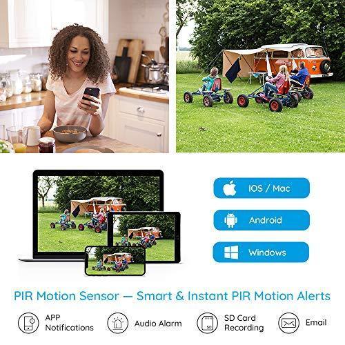 2026 3G/4G LTE Outdoor Solar-Powered Celluar Security Camera, Wirefree Rechargeable Battery Camera System