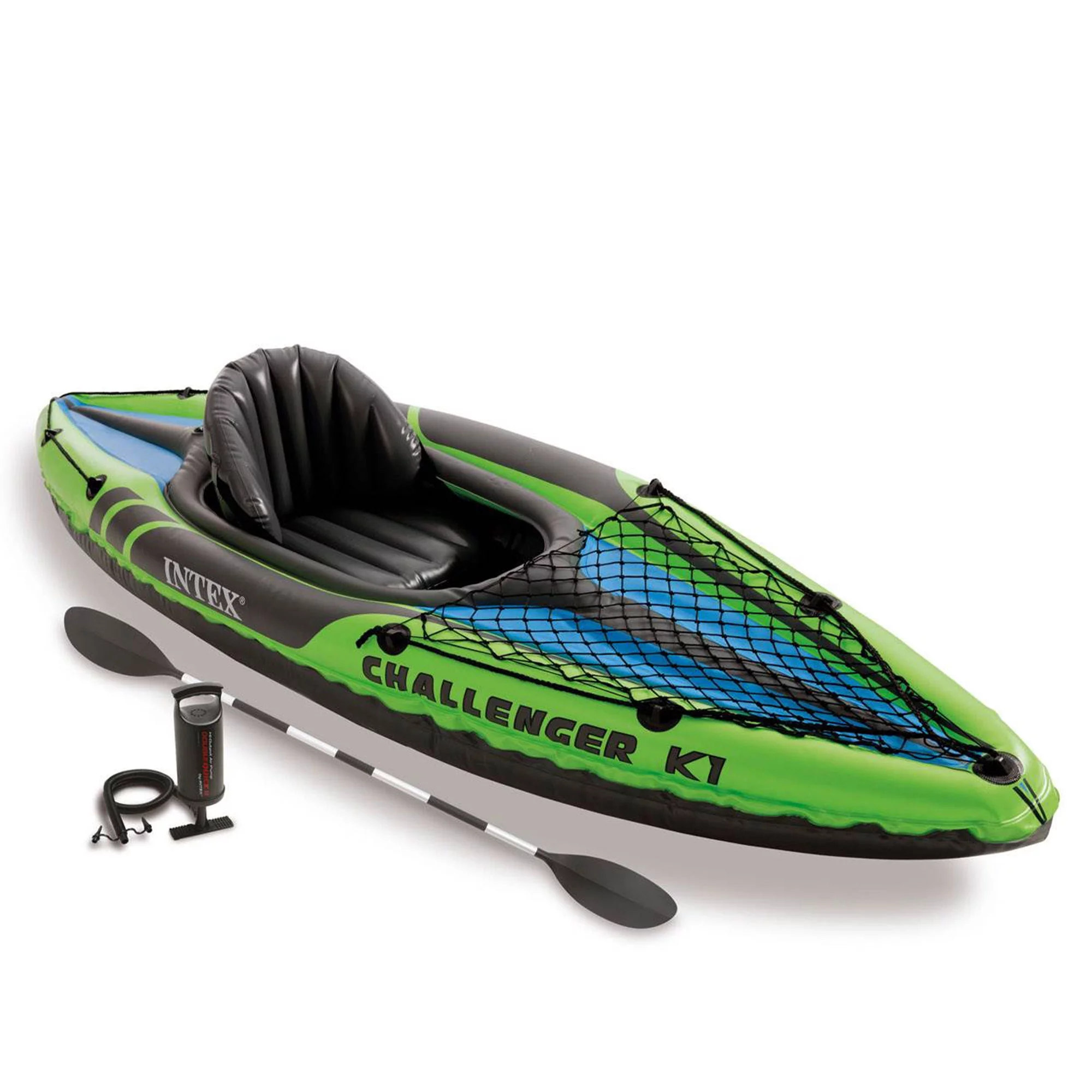 2026 Intex Challenger K1 1 Person Inflatable Sporty Kayak w/Oars & Pump (2 Pack)