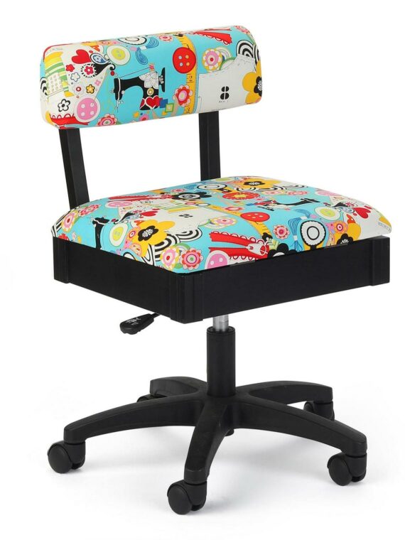 Arrow Adjustable Height Swivel Sewing and Craft Chair, Multiple Fabric