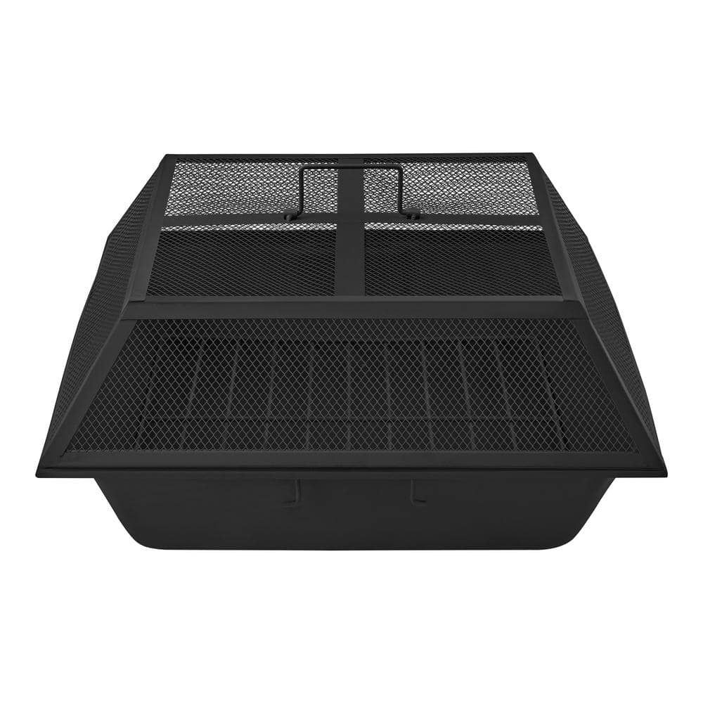 Bay 24′′ Steel Fire Pit Insert Set with Mesh Cover, 3-Piece Replacement Kit