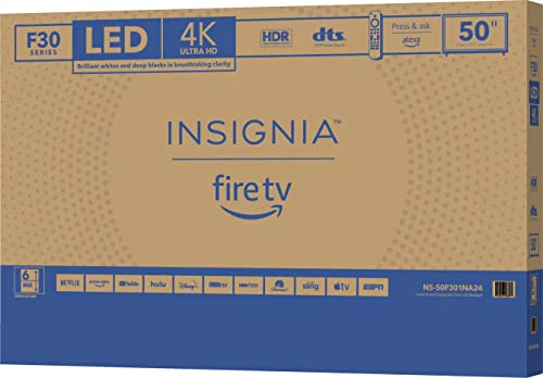 INSIGNIA 50-inch Class F30 Series LED 4K UHD Smart Fire TV with Alexa Voice Remote