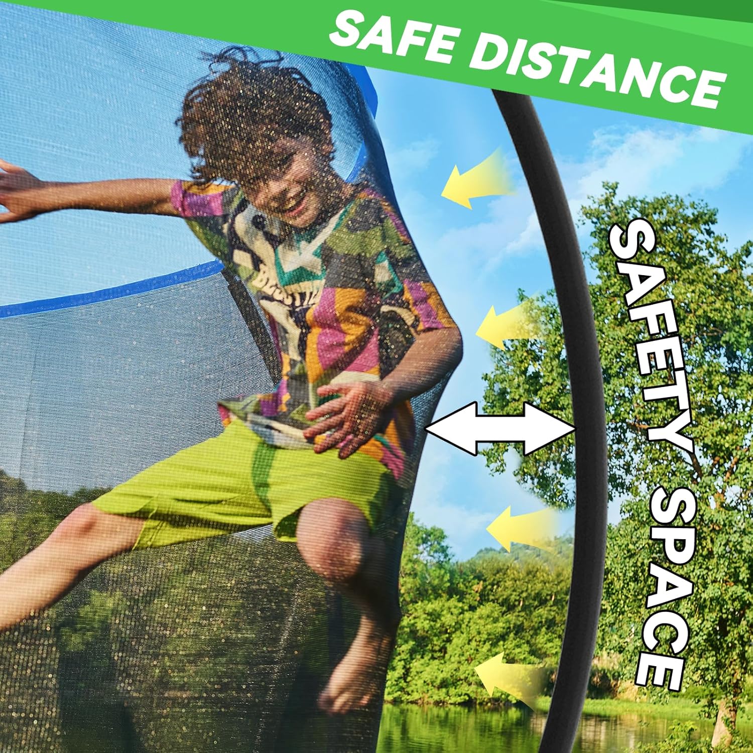 14Ft Trampoline with Safety Enclosure & Ladder