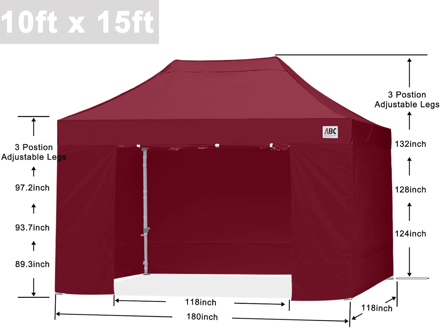 Easy Pop Up Canopy Tent 10×10 with Sidewalls