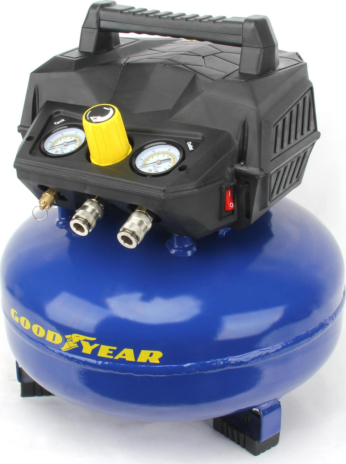 GOODYEAR 6 Gallon 175 Max Psi Portable Pancake Air Compressor, 3.0 SCFM at 90 Psi