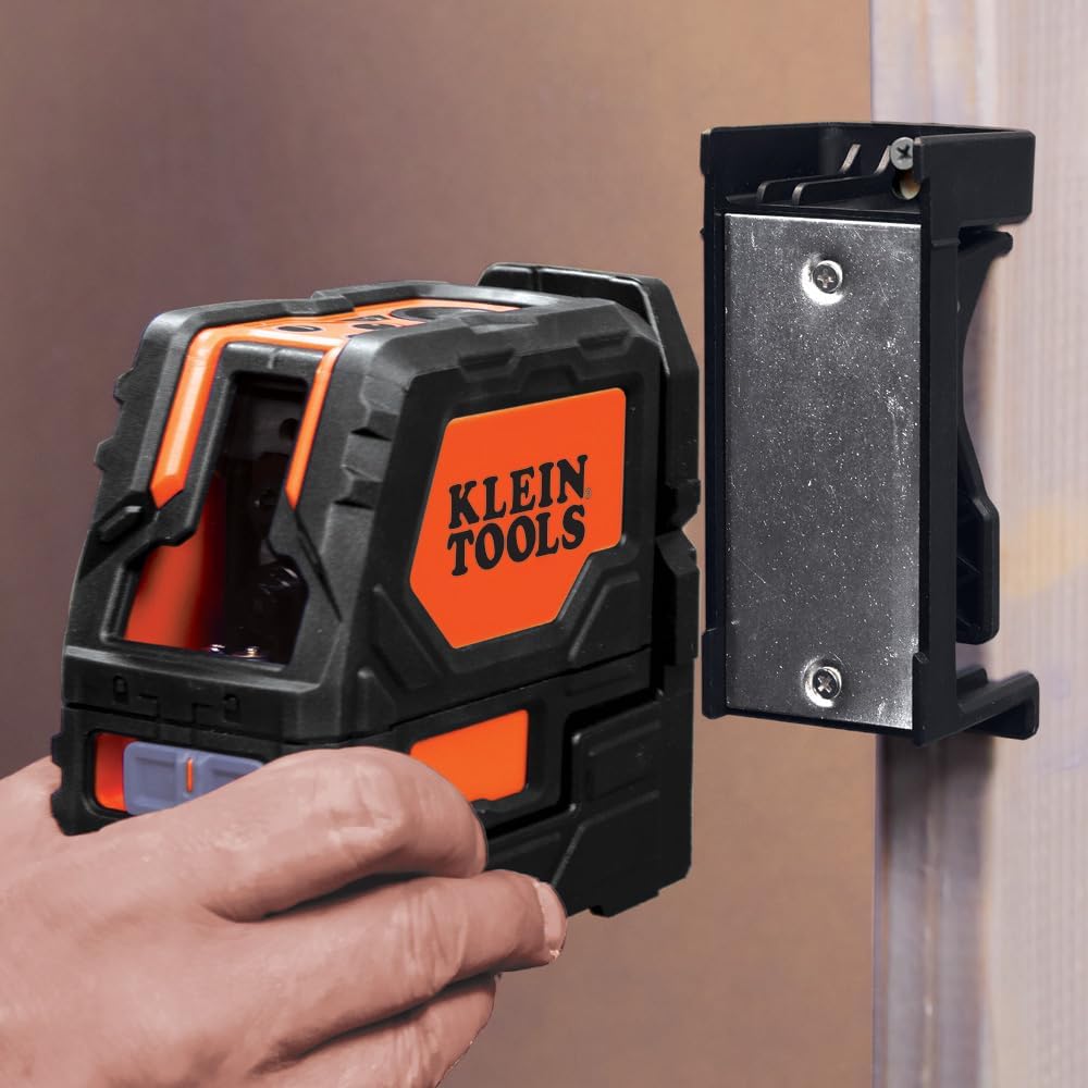 Klein Tools 93LCLS Laser Level, Self Leveling, Cross Line Level with Plumb Spot and Magnetic Mounting Clamp