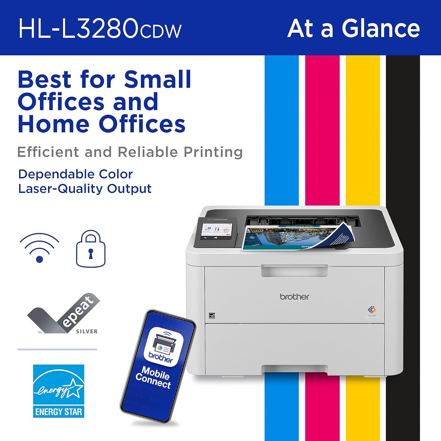 HL-L3280CDW Wireless Compact Color Laser Printer