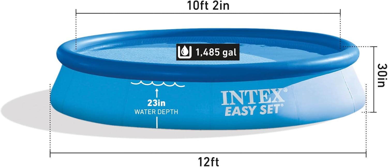 28167Eh Easy Set Inflatable Pool 15ft x 48in