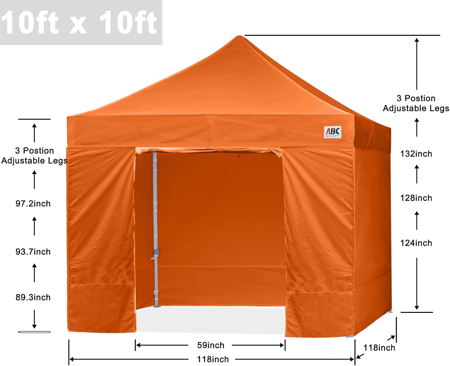 Easy Pop Up Canopy Tent 10×10 with Sidewalls