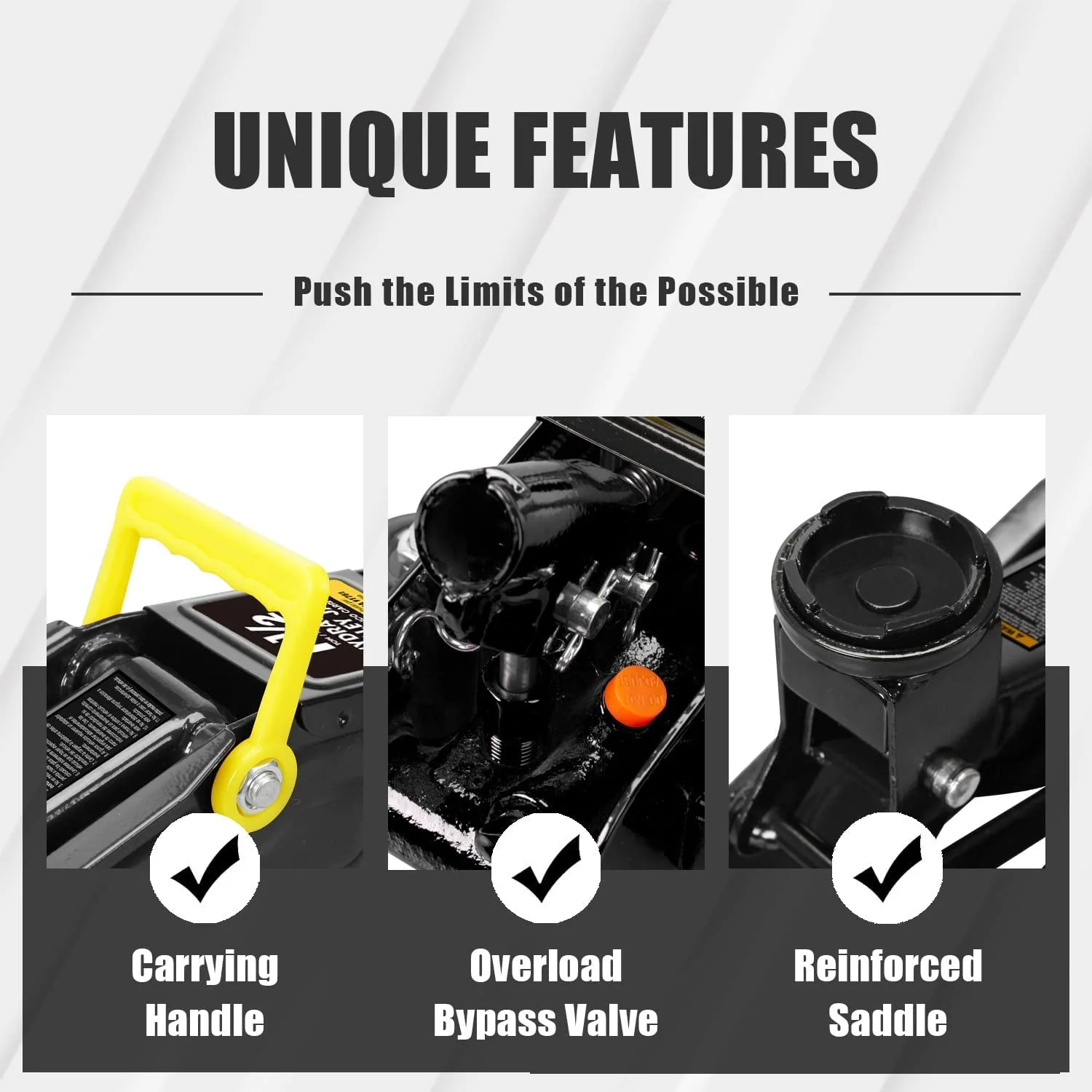 Big Red Hydraulic Trolly Floor Jack with Carrying Storage Case,1.5 Ton (3,000 lb) Capacity Black,W8204SB