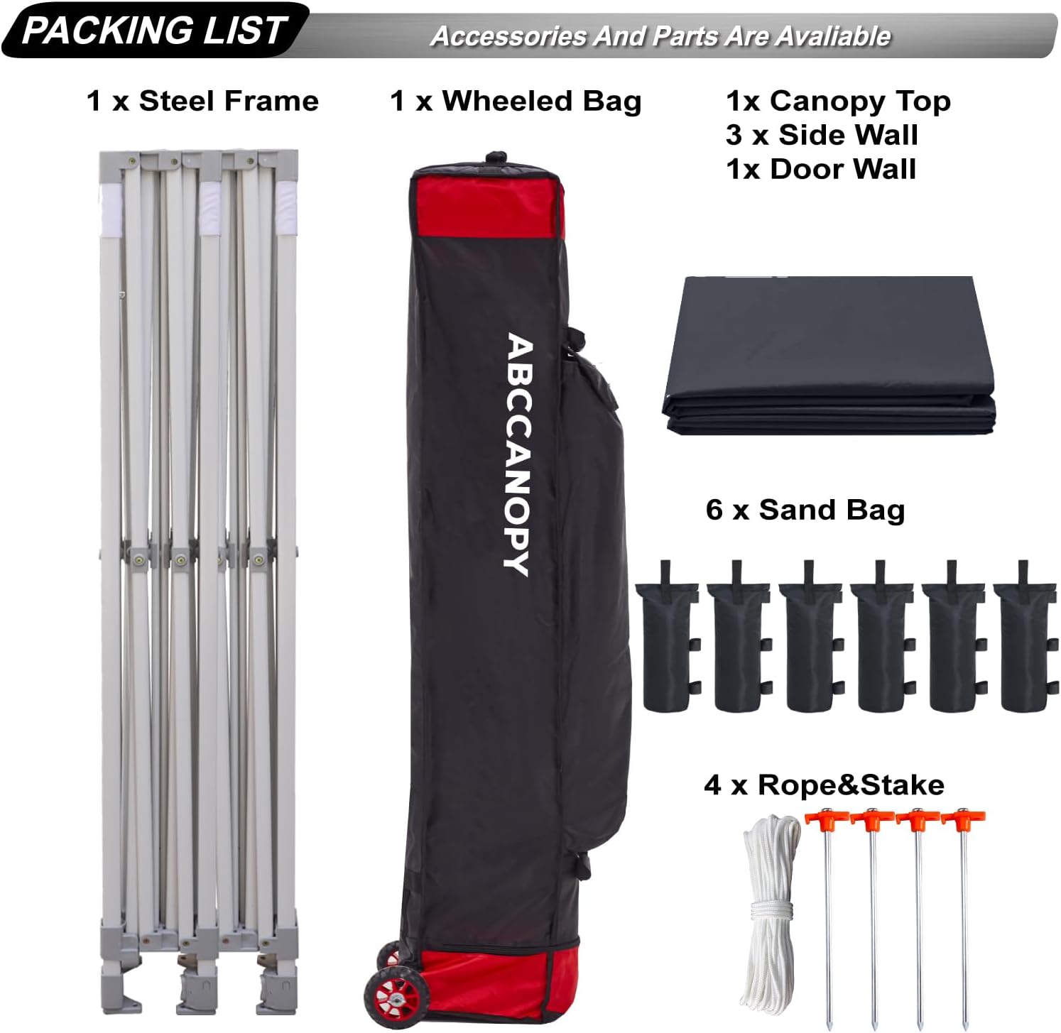 Easy Pop Up Canopy Tent 10×10 with Sidewalls