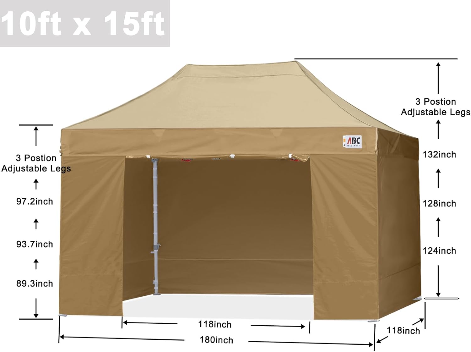 Easy Pop Up Canopy Tent 10×10 with Sidewalls