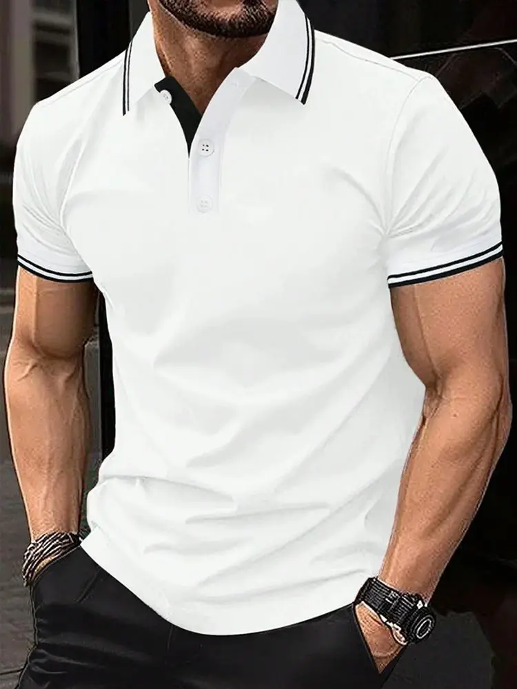 3D Digital Printed Men's Short Sleeved Polo Shirt Cross-border Hot Selling Comfortable to Wear Summer Fashionable