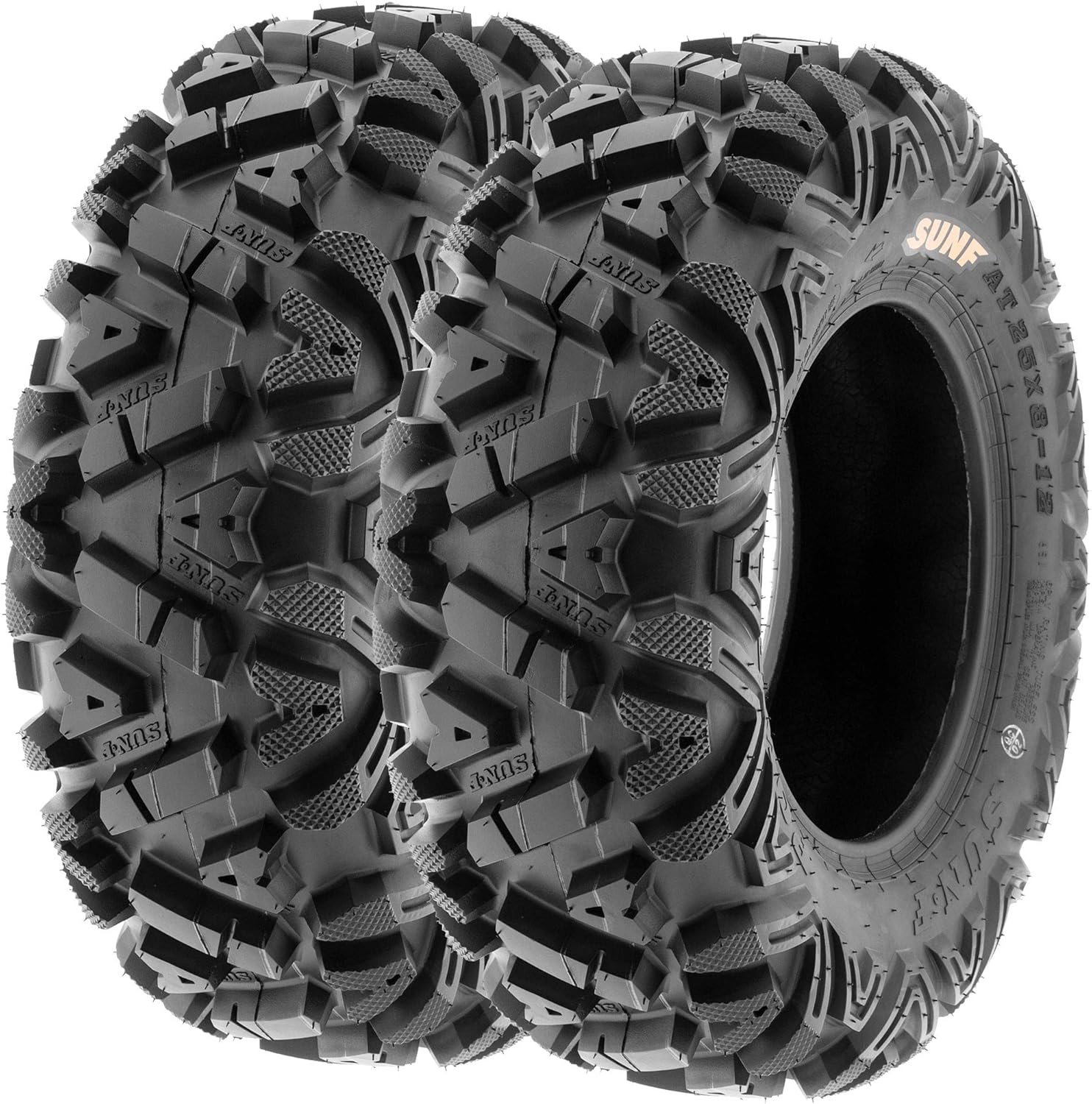 ATV UTV All-Terrain Tires Set of 4 25X8-12 25X10-12