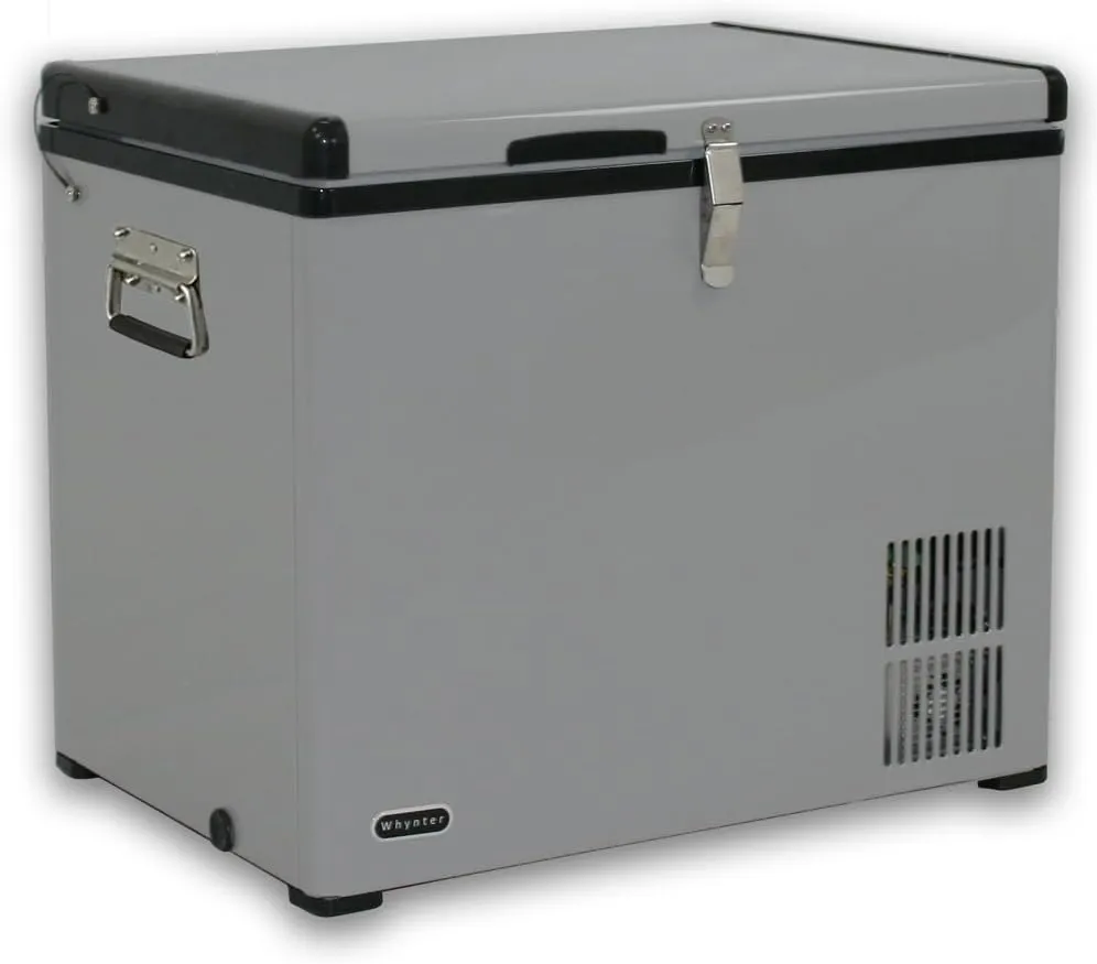 FM-65G 65 Quart Portable Refrigerator and Deep, AC 110V/ DC 12V, Real Chest Freezer for Car, Home, Camping, and RV with-8°F to 50°F Temperature Range, Gray, One Size