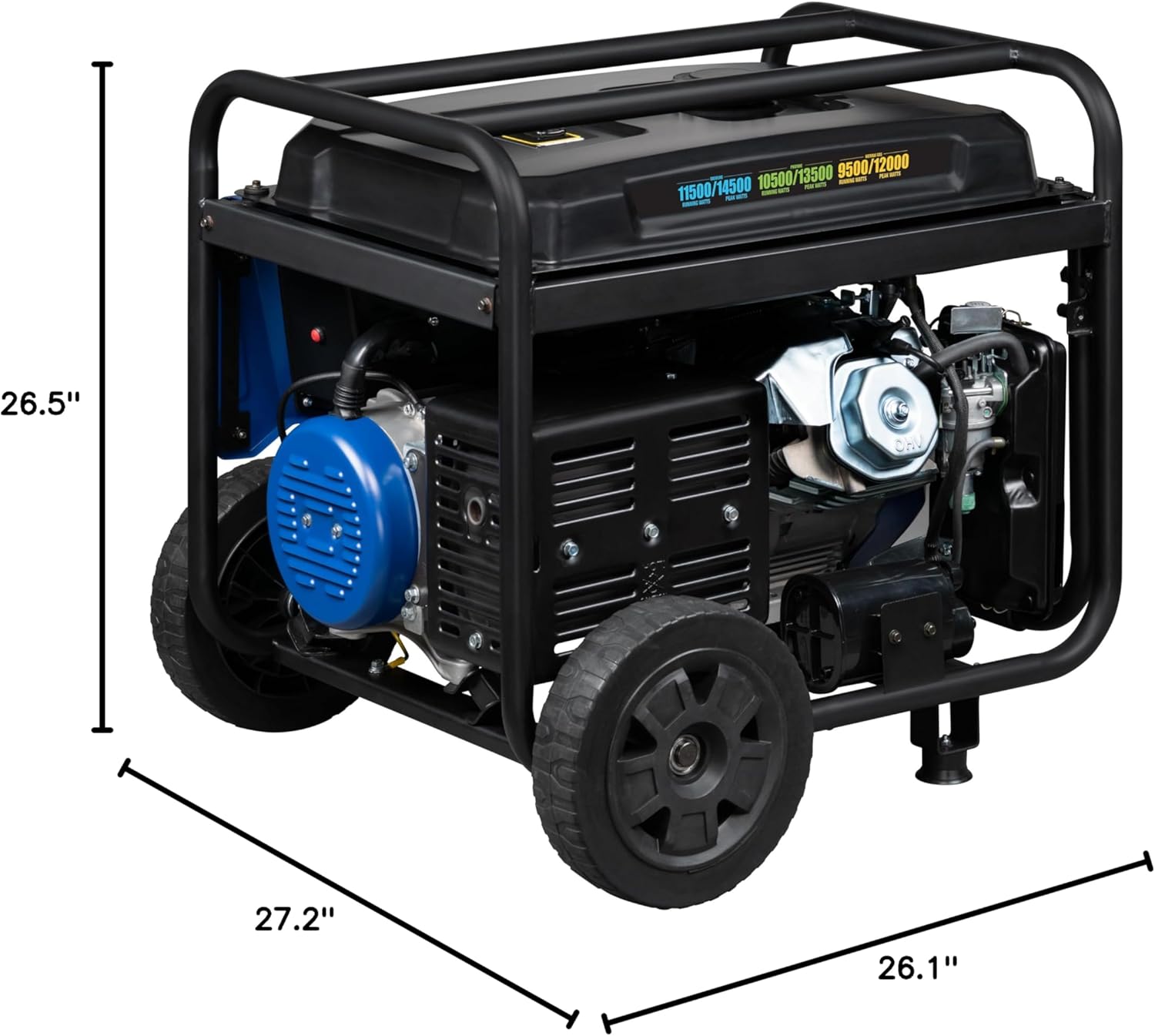 14500W Tri-Fuel Portable Generator with Remote Start