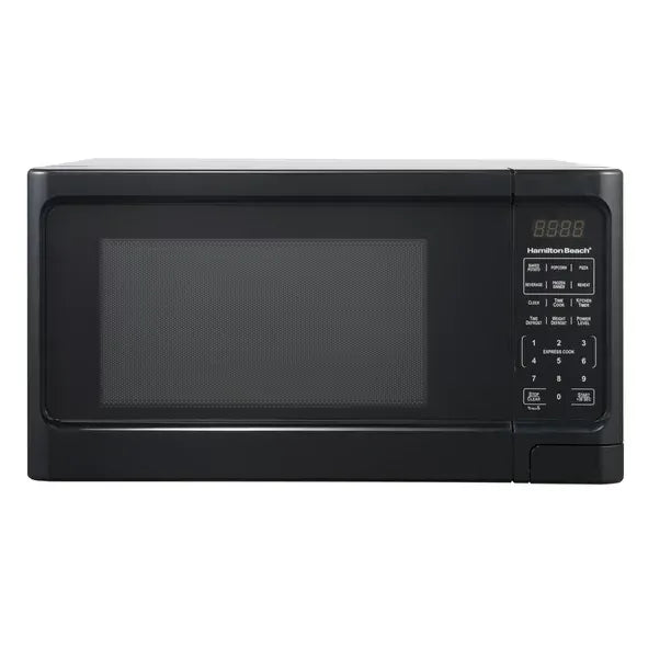 Beach 1.1 Cu. Ft. Sleek Black Digital Microwave - Effortless Touchpad Controls