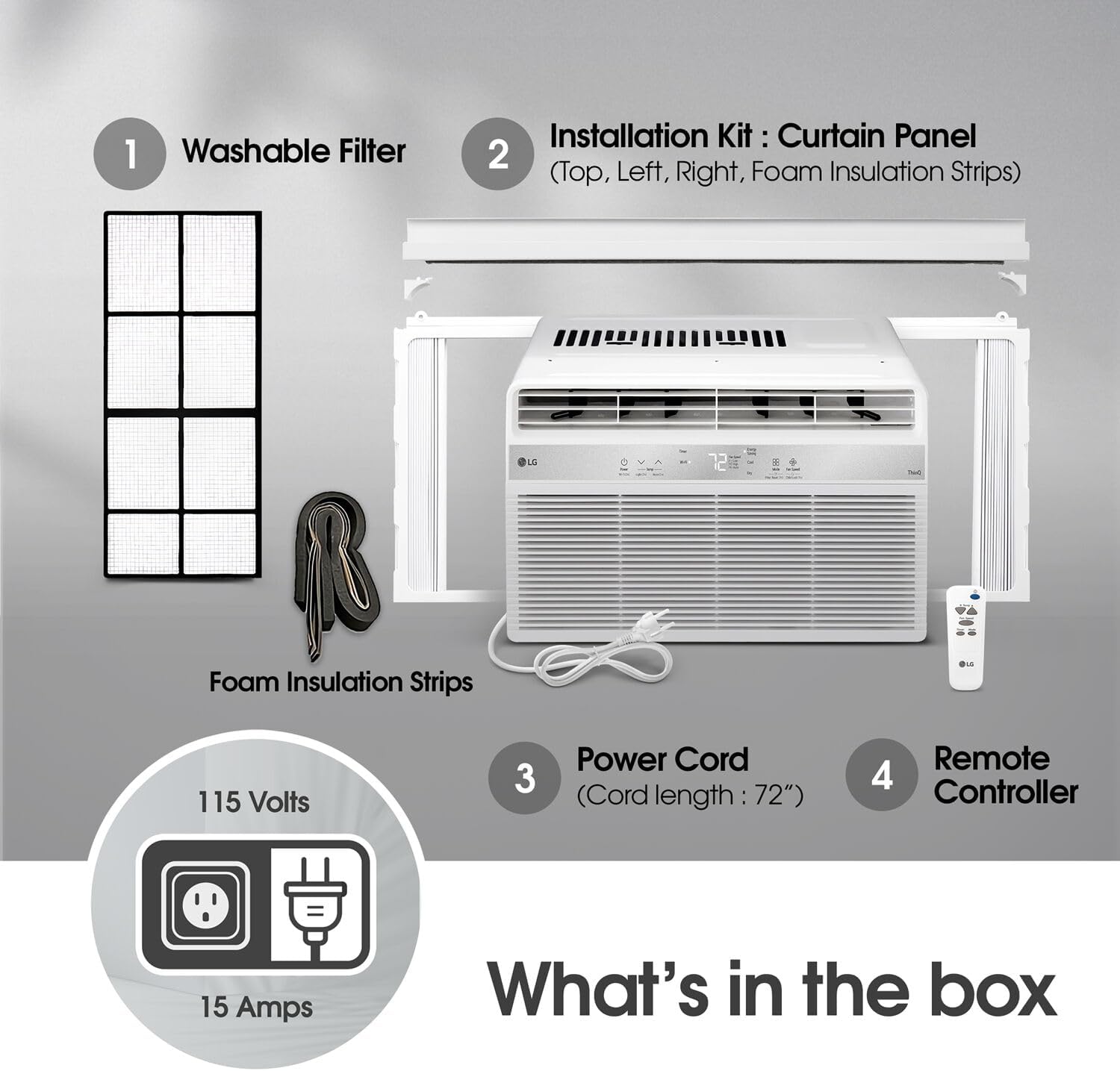 8,000 BTU Window Air Conditioner, Remote & Quiet