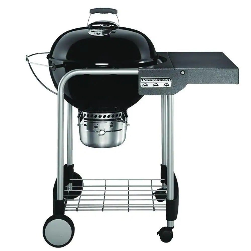 2026 22 in. Performer Charcoal Grill in Black with Built-In Thermometer and Storage Rack