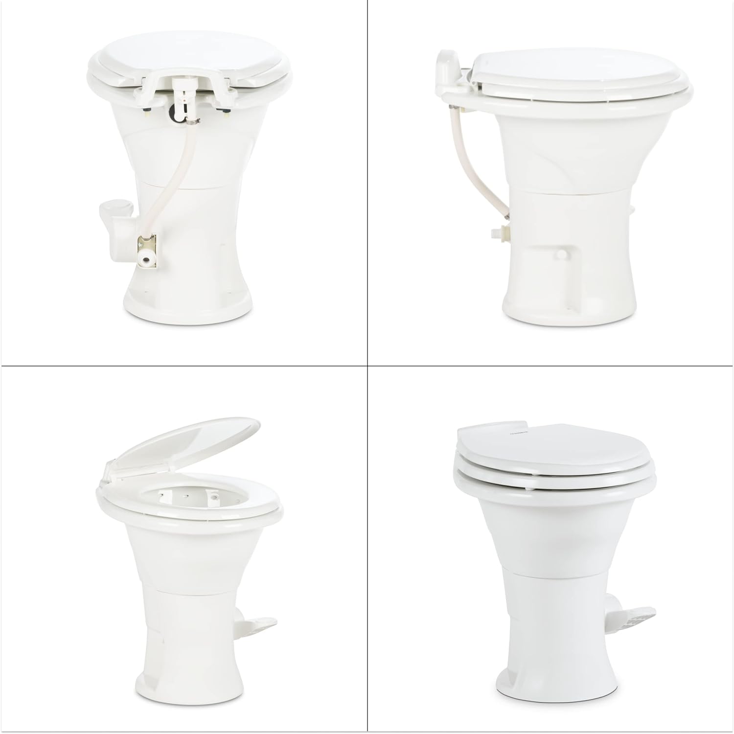 310 Standard Toilet – White Oblong, Powerflush RV Toilet