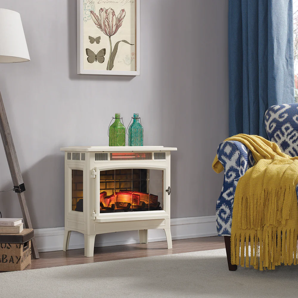 2026 Duraflame 3D Cream Infrared Electric Fireplace Stove with Remote Control - DFI-5010-04