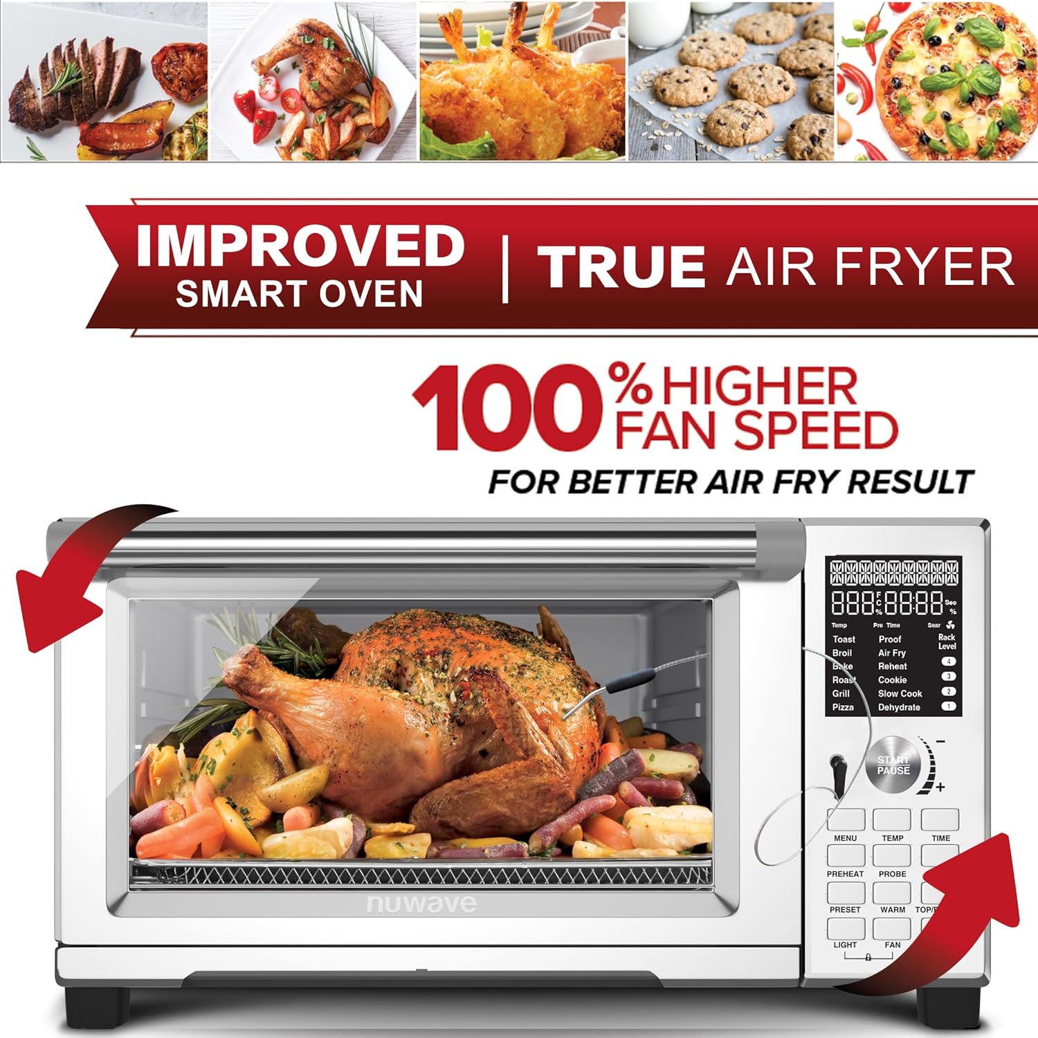 Bravo XL Pro Air Fryer Toaster Oven 30Qt Stainless Steel