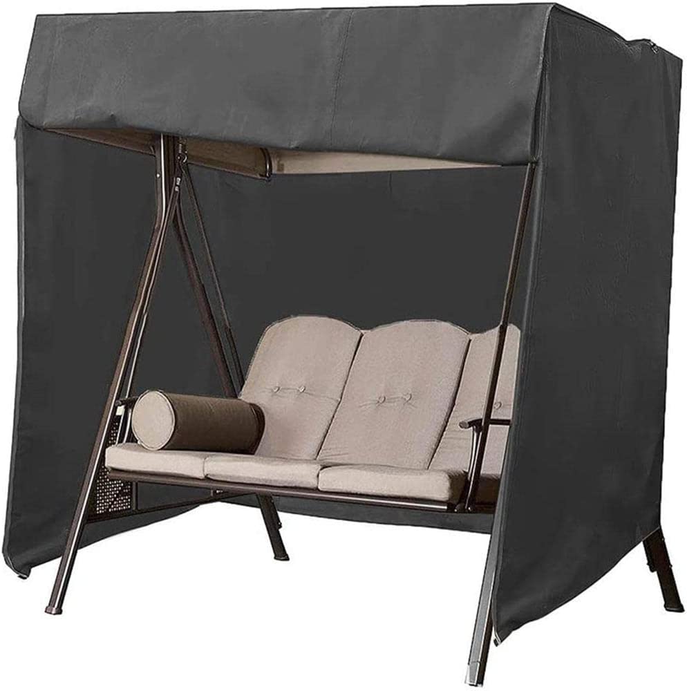 2026 HYQW 3 Seater Swing Cover Hammock Cover Waterproof Windproof, 210D Oxford Fabric Outdoor Swing Seat Cover