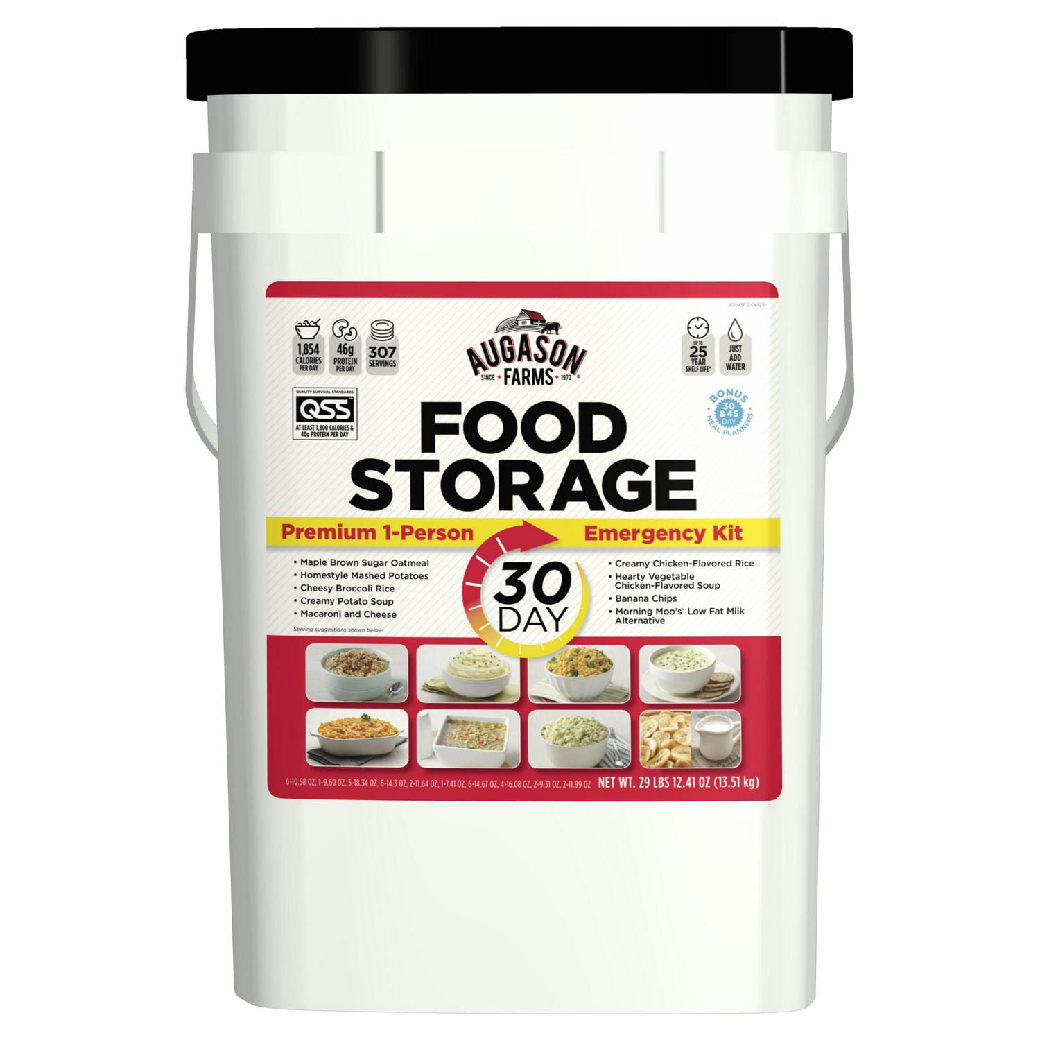 Augason Farms 1-Person 30-Day Emergency Food Supply – QSS-Certified