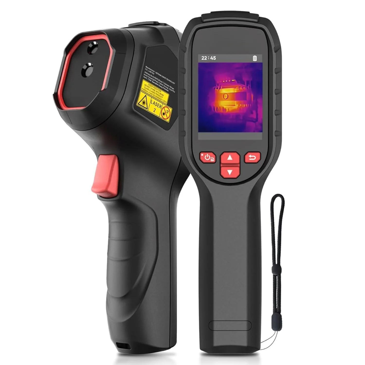 Thermal Camera, Super Resolution 240 x 240, Thermal Imaging Camera with Laser Pointer, 96 x 96 IR Resolution, 25 HZ Infrared Camera,-4°F to 1022°F, 50°FOV, 8h Battery Life Thermal Imager