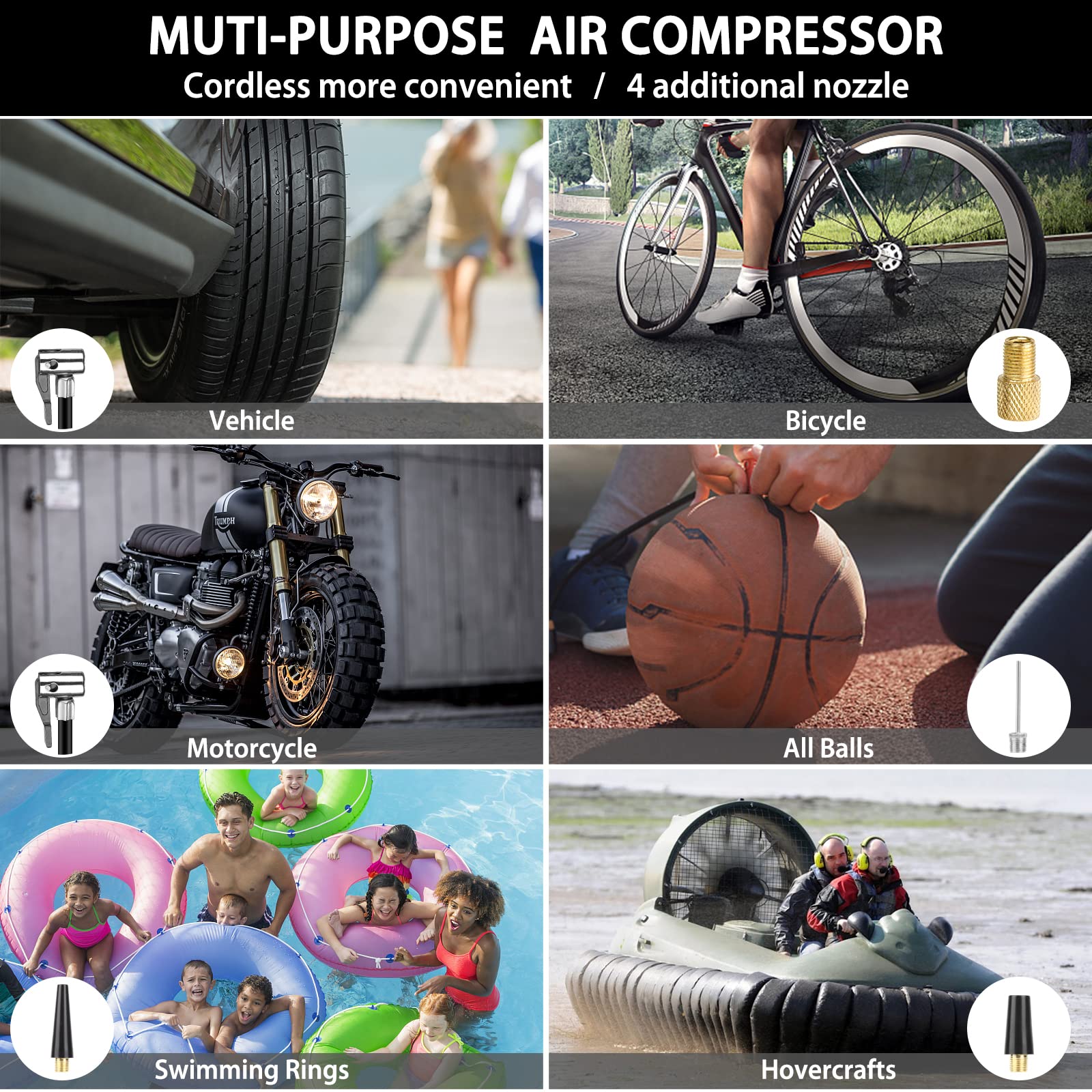 2026 Solar Portable Power Station 2000 Amps Jump Starter, 260 PSI Air Compressor, 12V Car Battery Charger with 400W Inverter Dual AC/DC/USB Output, Emergency Backup Power with Flashlights