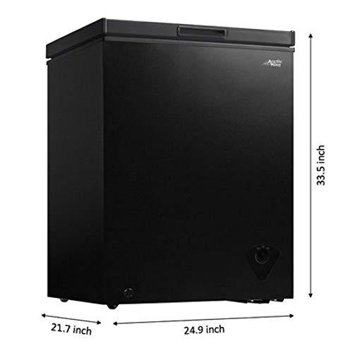 2026 5 Cu Ft Chest Freezer Black, Energy-Efficient, Compact with Removable Basket for Home or Business