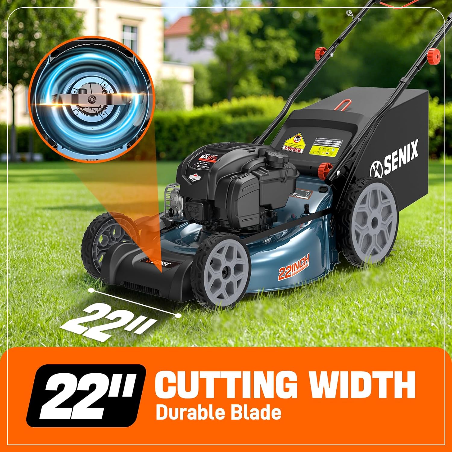 20-Inch Gas Lawn Mower with 125cc Briggs Engine