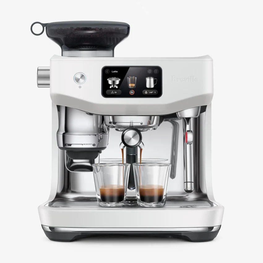 2026 Breville Precision Burr Grinder Espresso Machine with Auto Milk Frother, Touchscreen & ThermoJet Heating