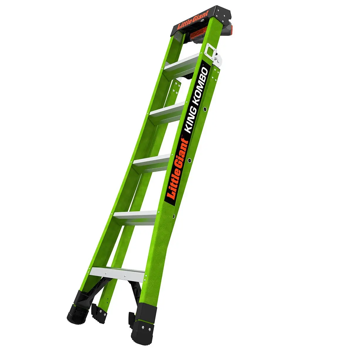 Little Giant 13906-303 KING KOMBO™ 6-Foot Fiberglass 3-in-1 Professional Ladder, 375 lbs Capacity