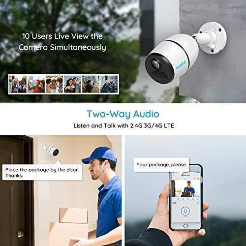 2026 3G/4G LTE Outdoor Solar-Powered Celluar Security Camera, Wirefree Rechargeable Battery Camera System