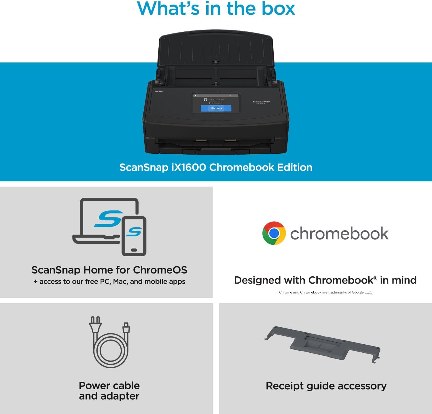 Ix1600 Wireless USB Document Scanner with Touchscreen