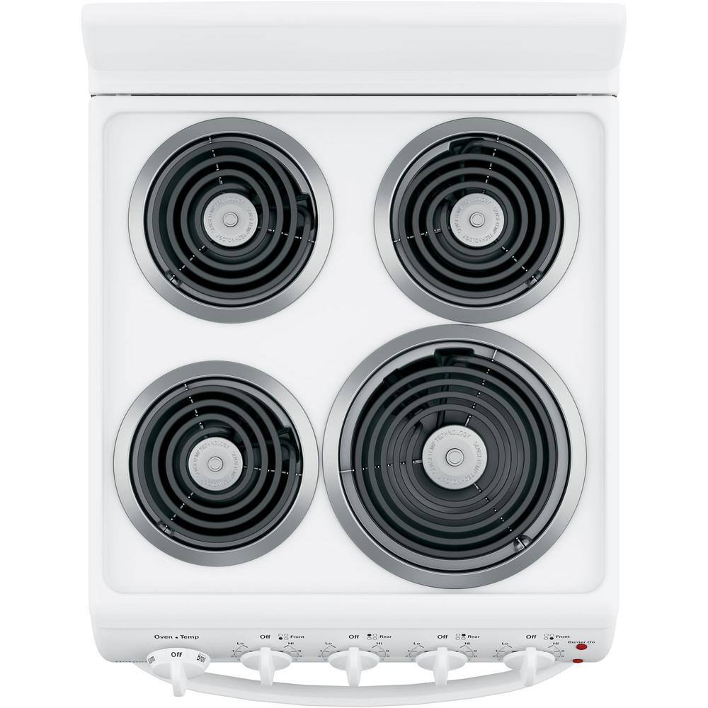 20 in. 4 Burner Element Free-Standing Electric Range in White