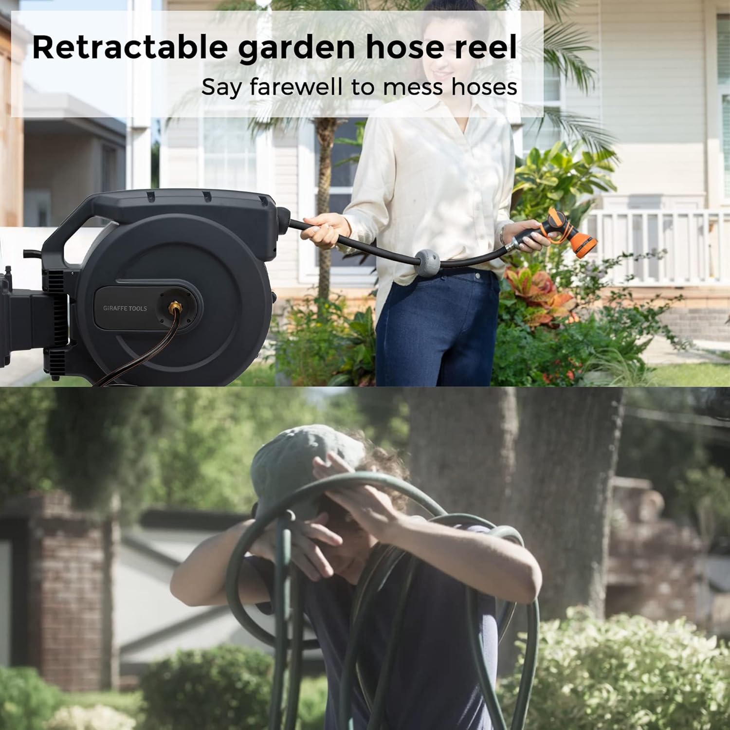 AW505/8 Retractable Garden Hose Reel 115 Ft