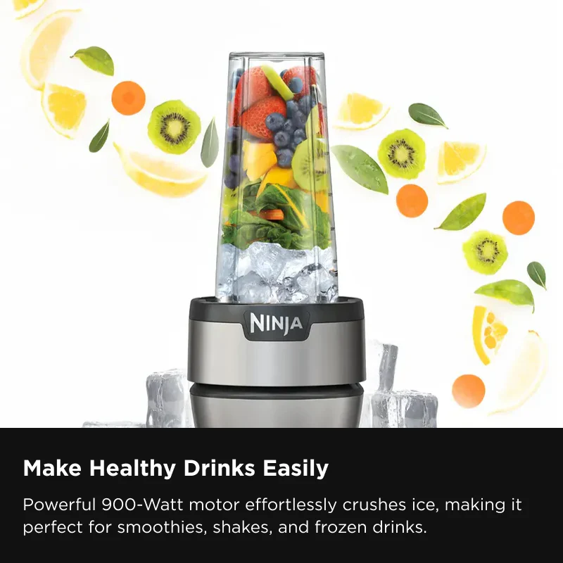 Ninja Nutri-Blender Plus 900W Personal Blender with Pro Extractor Blade – Ice Crushing & Nutrient Extraction