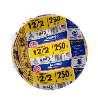 Southwire 250 ft. 122 Solid Romex SIMpull CU NM-B WG Wire 28828269