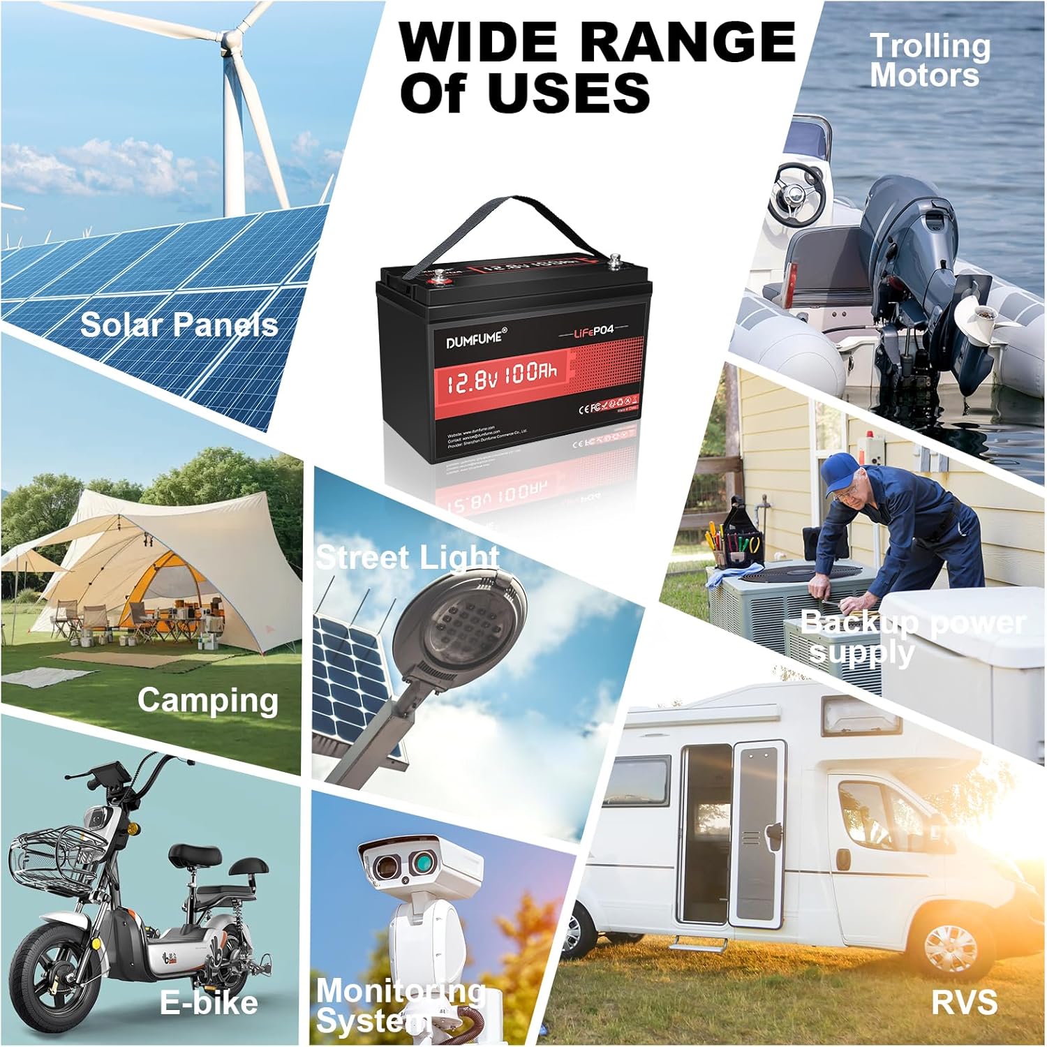 12V 300Ah Lithium LiFePO4 Battery with 200A BMS