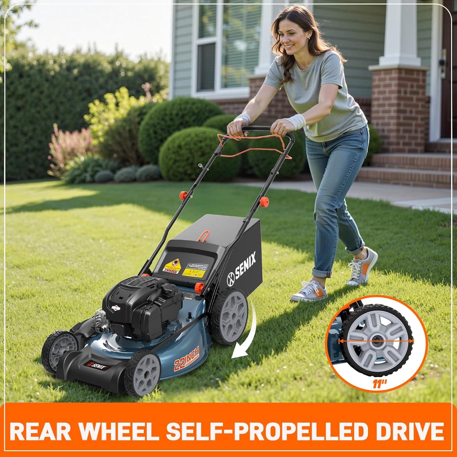20-Inch Gas Lawn Mower with 125cc Briggs Engine